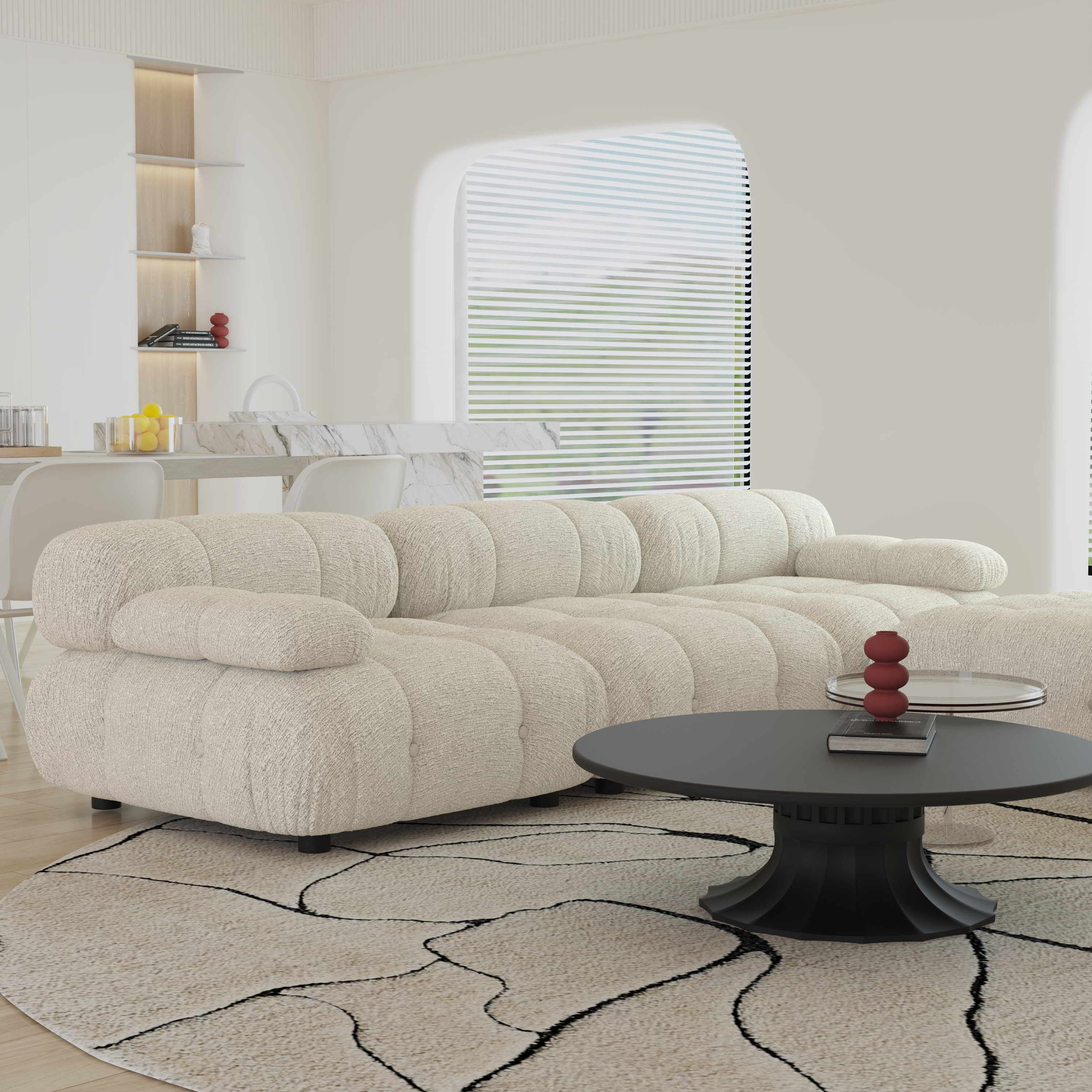 Lisbon Elegant Modular Fabric Sofa