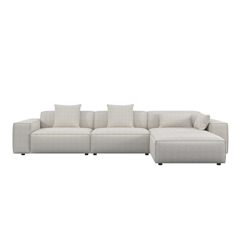 Lisbon Luxe Modular Fabric Sofa HyPrim L shape sectional sofa