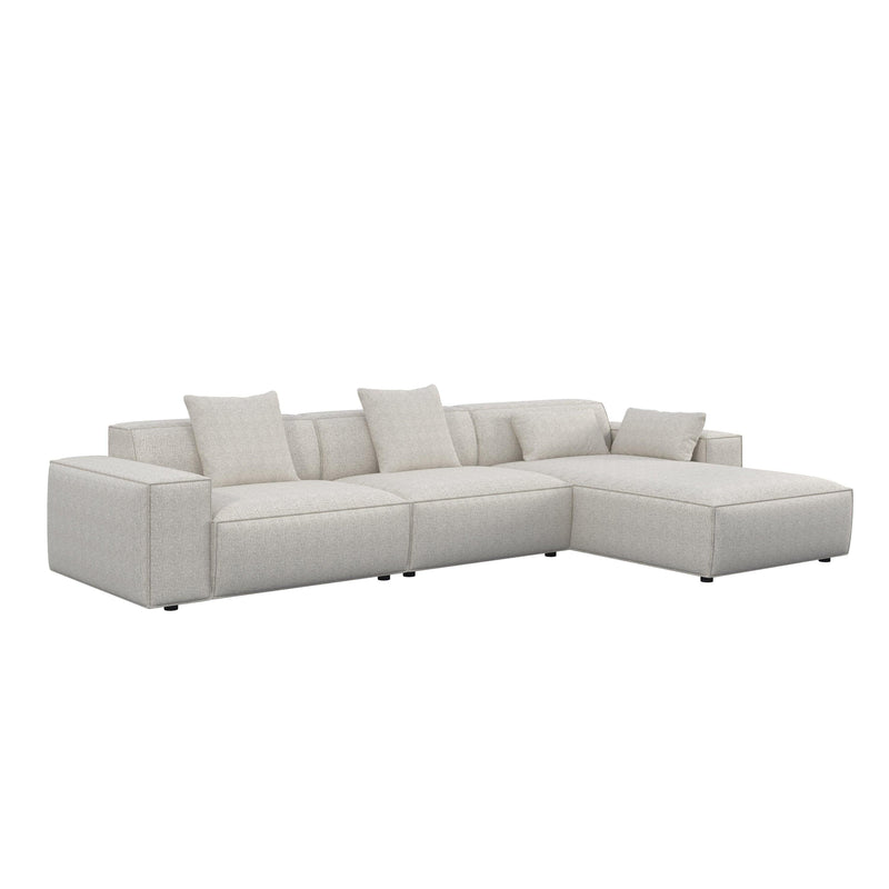 Lisbon Luxe Modular Fabric Sofa HyPrim L shape sectional sofa