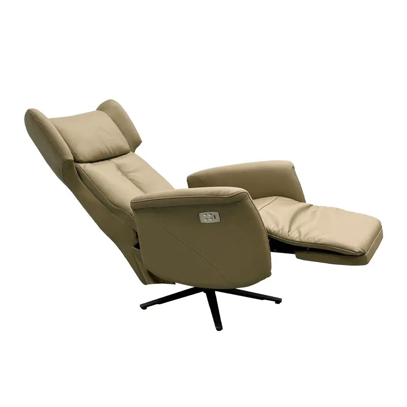 Naples Khaki Nappa Leather Power Recliners - HyPrim