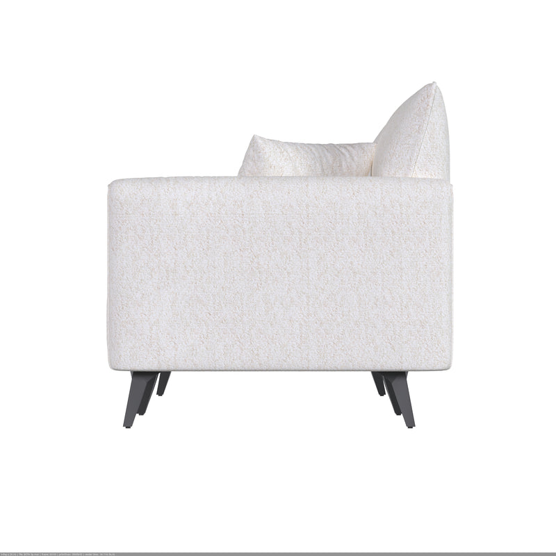 Lisbon Boat  White Fabric Sofa