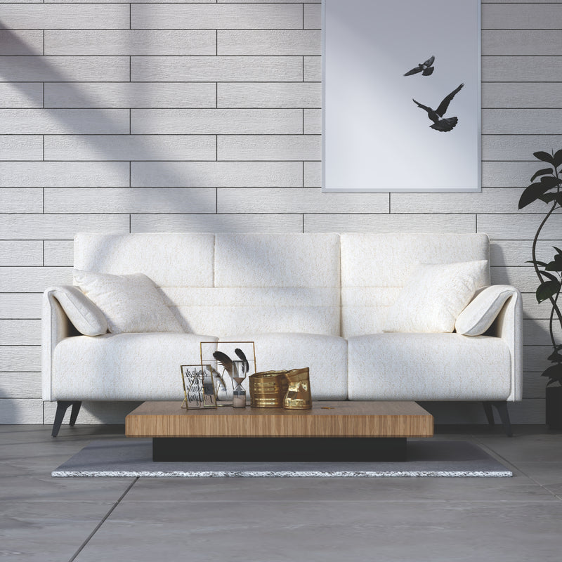 Lisbon Boat  White Fabric Sofa