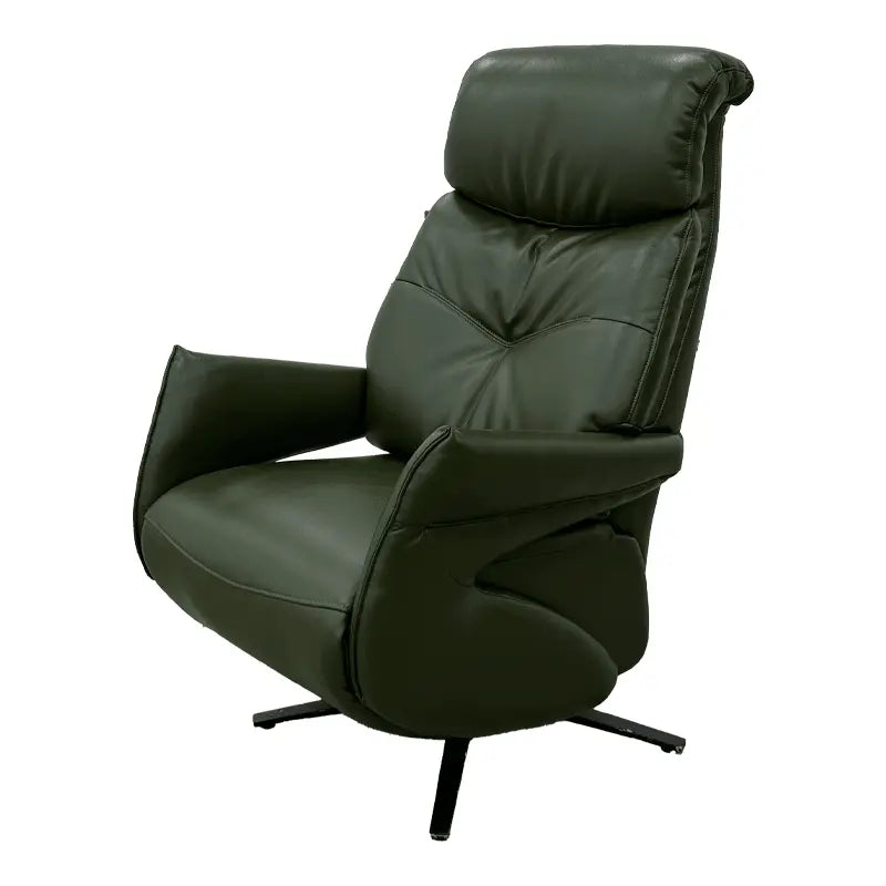 Naples Dark Green Funtional Chair Leather Recliners - HyPrim